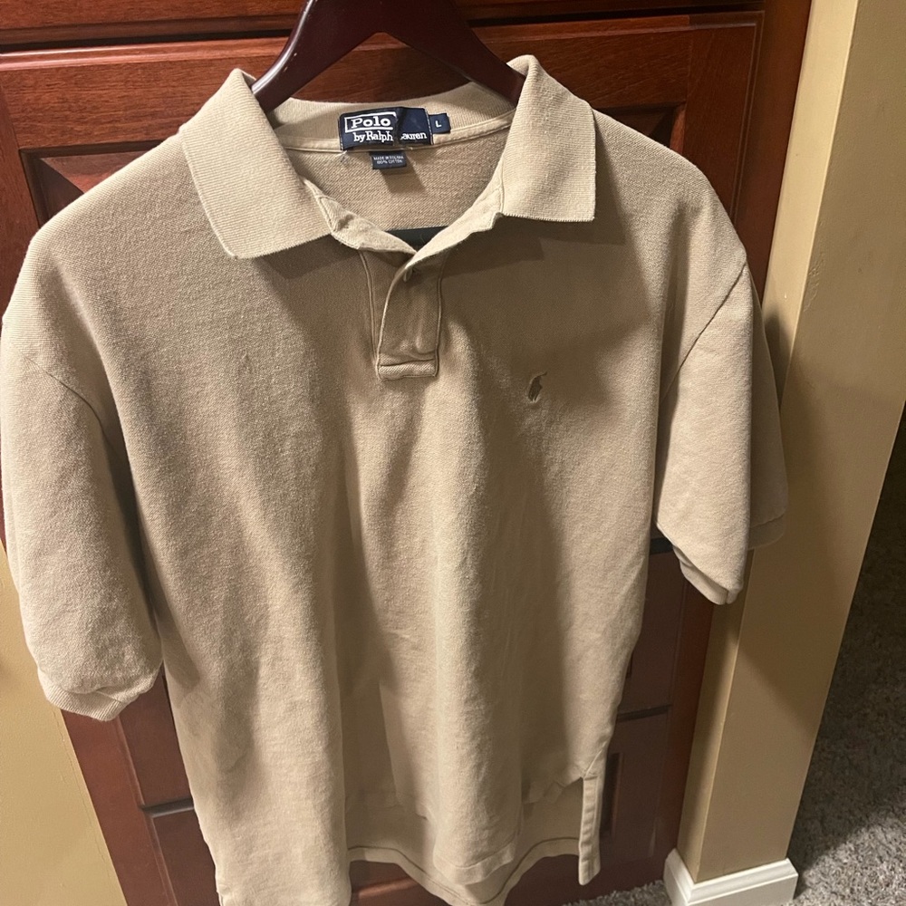 Tan, Cotton, Polo by Ralph Lauren!